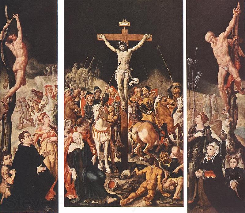 HEEMSKERCK, Maerten van Crucifixion (Triptych) f